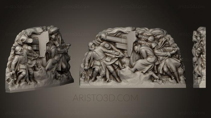 High reliefs and bas-reliefs, historical and religious (GRLFH_0437) 3D model for CNC machine